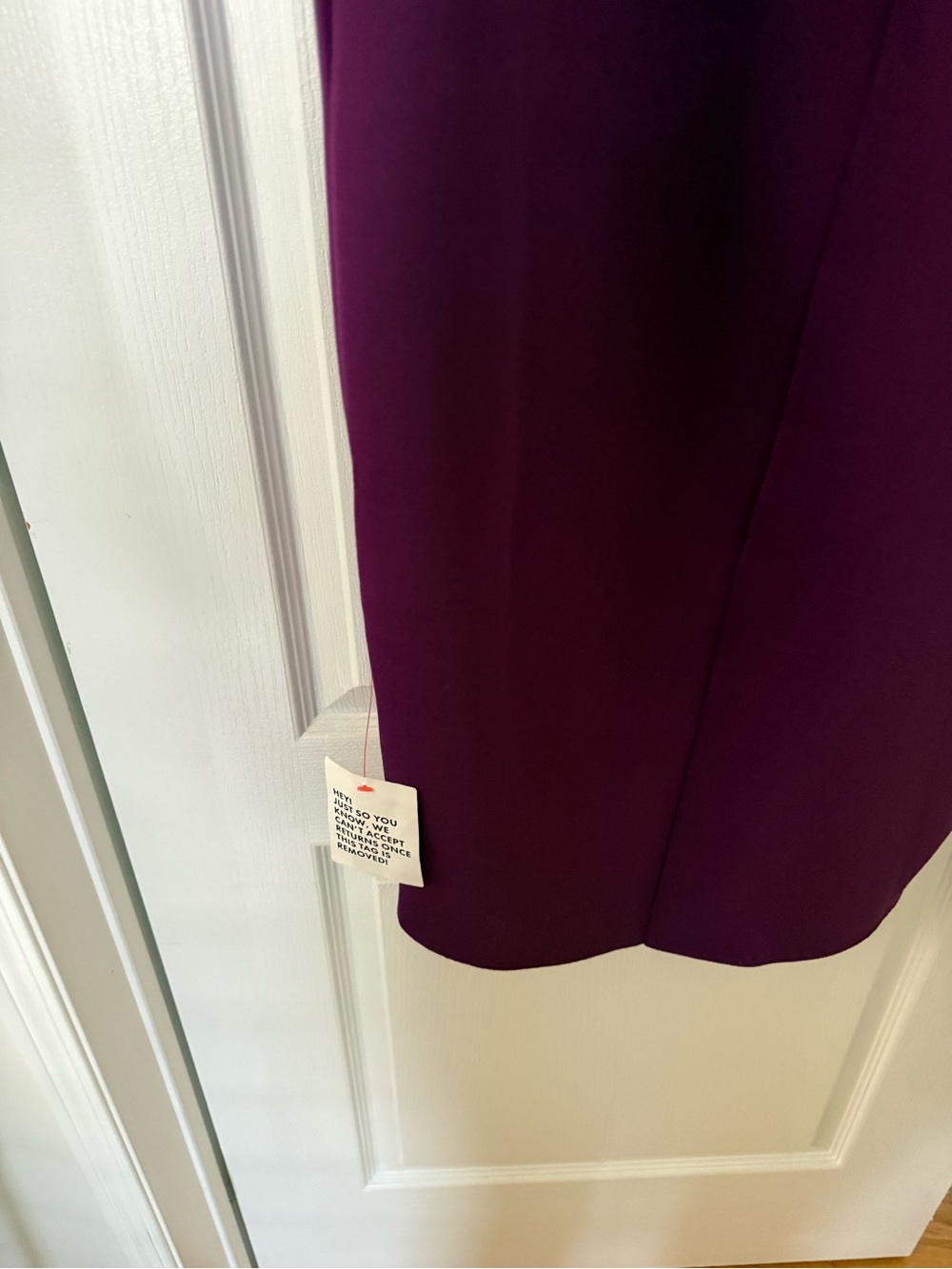 ASOS Deep Purple V-Neck Midi Dress with Tulip Front NEVER WORN - Picture 6 of 6